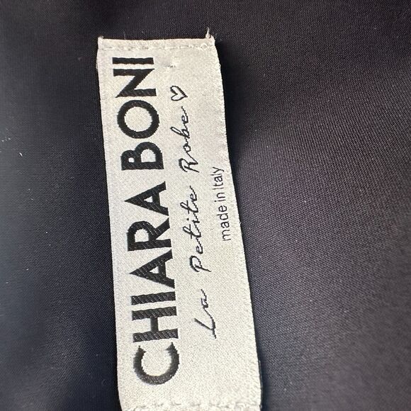 Chiara Boni A Line Cocktail Dress Size 50 US Size 12 Black White Pleated Skirt - Picture 7 of 7